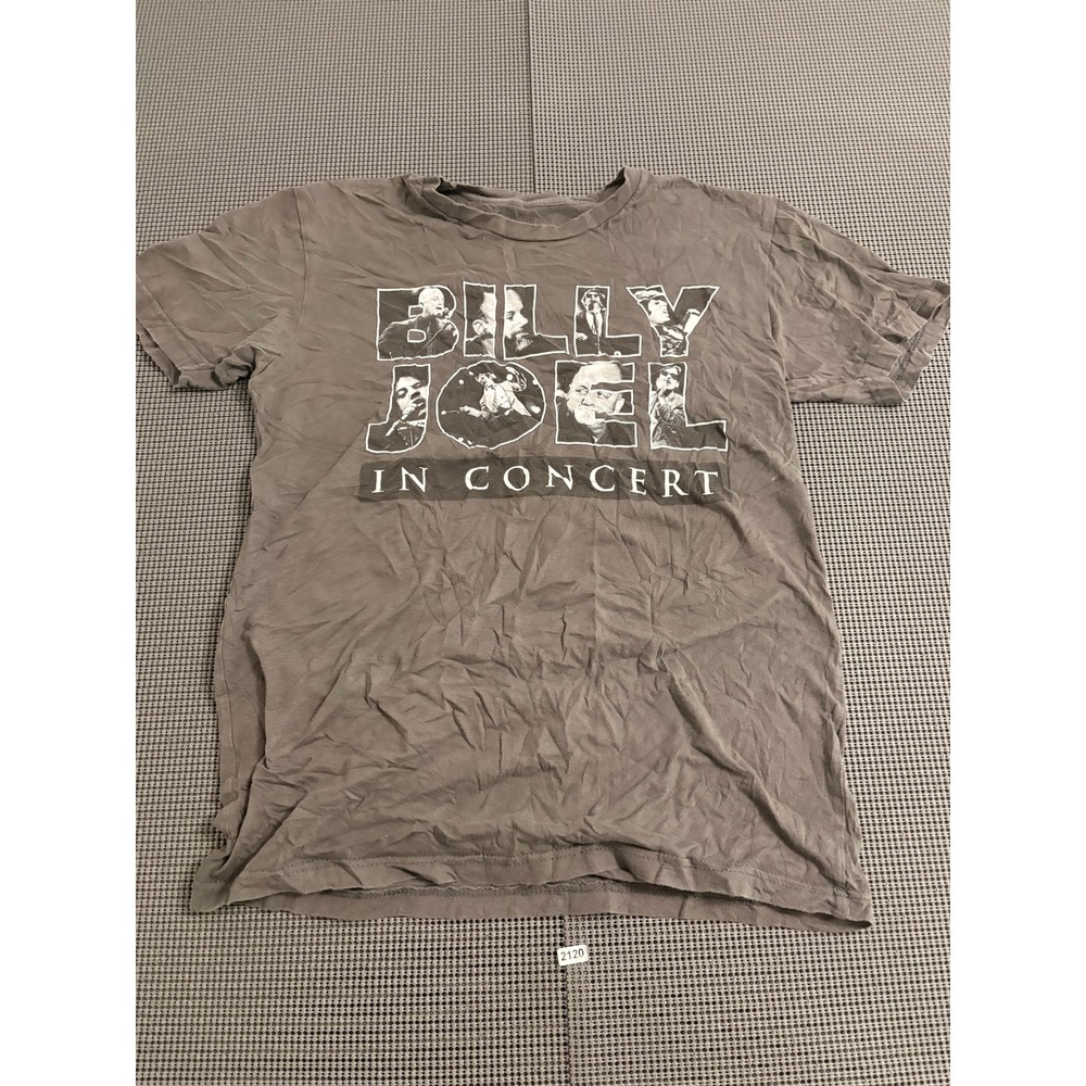 Billy Joel In Concert 2016 Tour Graphic T-Shirt Gray Short Sleeve Mens Small